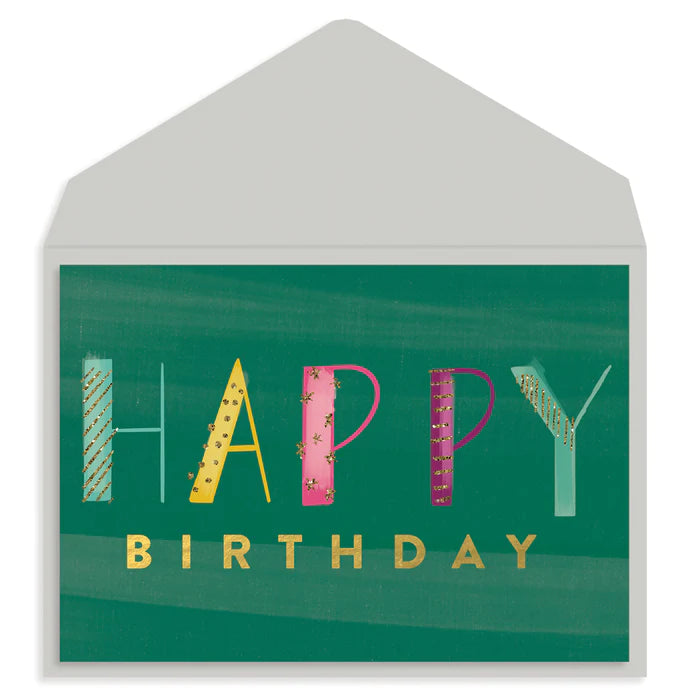 Green Watercolor Birthday Card