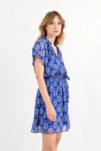 Mathilde-Blue Print Dress