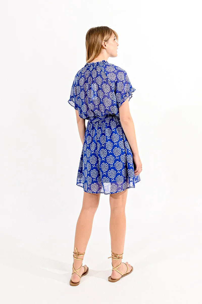Mathilde-Blue Print Dress