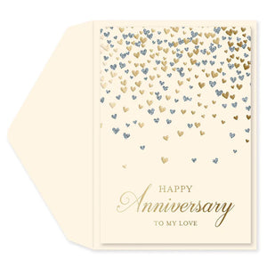Heart Confetti Anniversary Card