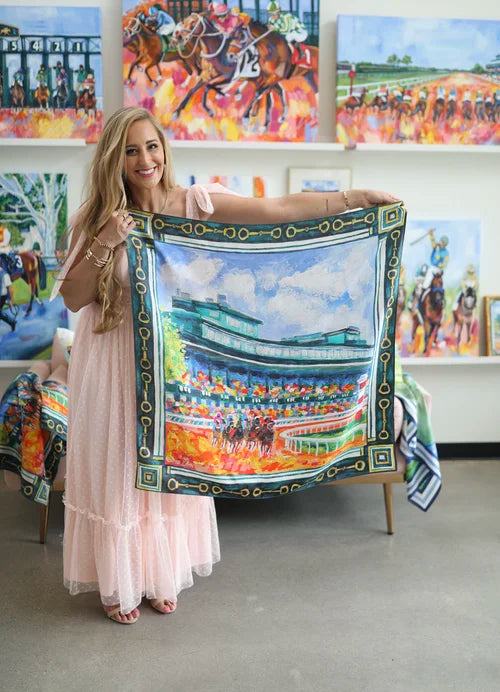 Bits of Gold Silk Scarf