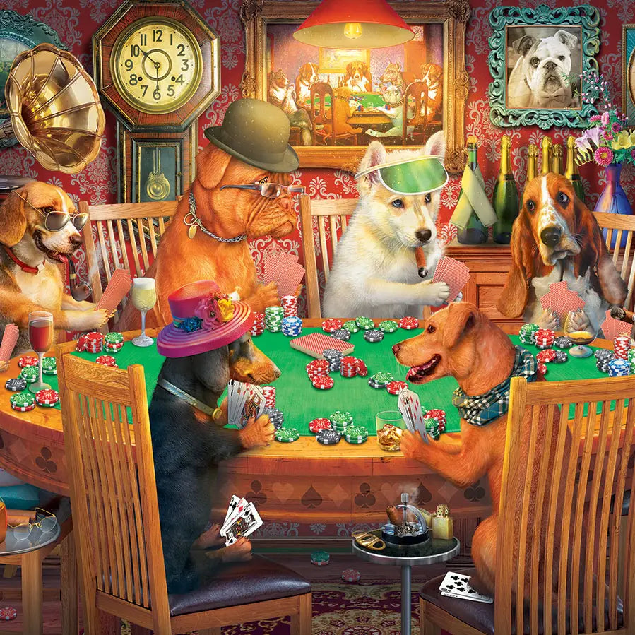 Poker Dogs (1852pz) - 500 Piece Jigsaw Puzzle
