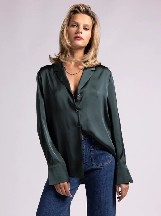 V-Neck Button Up - Brienne Top