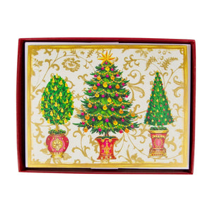 Gilded Trees Folded Holiday Cards