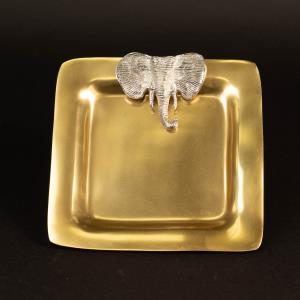 Gold Elephant Tray Large