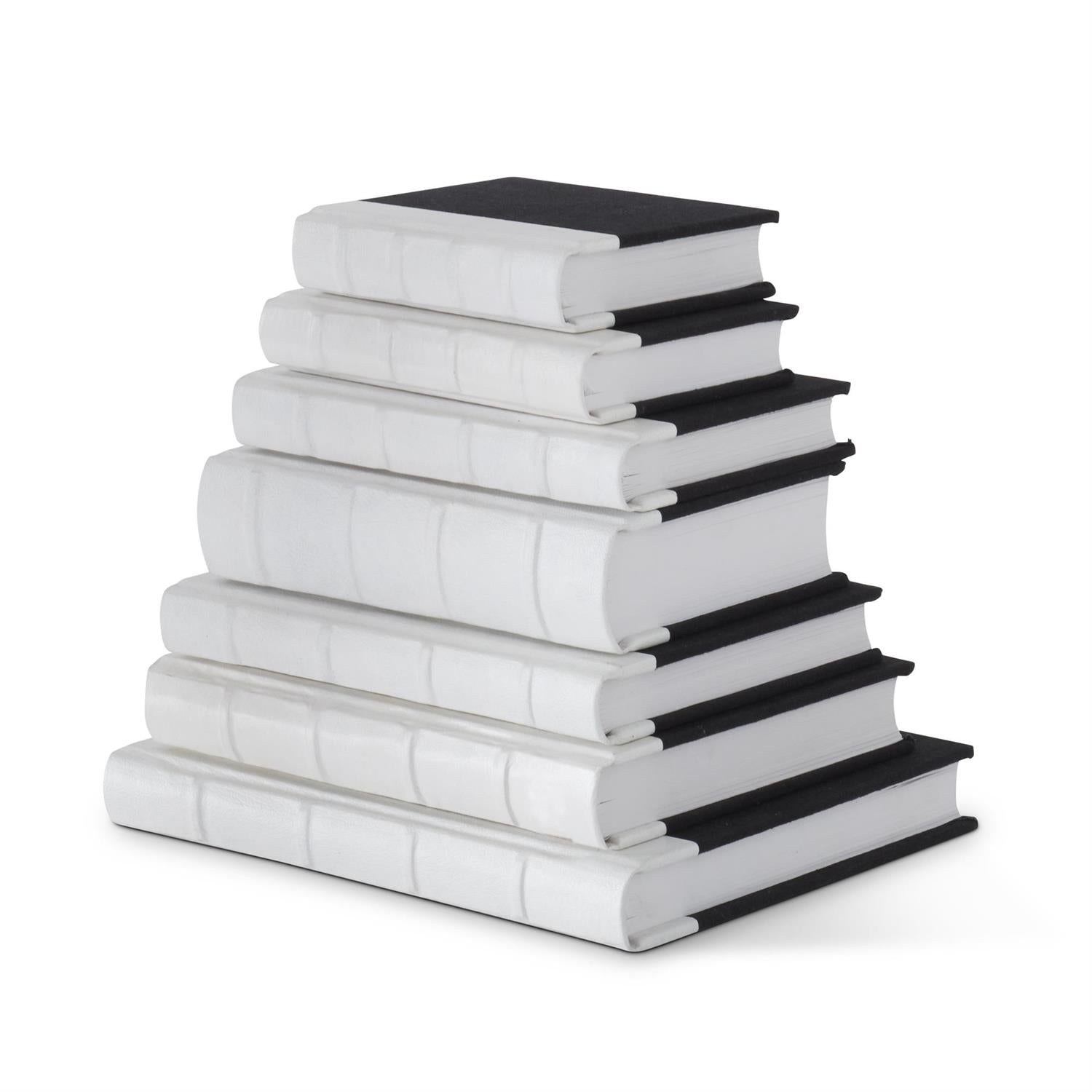 Black Cotton Journal- w/White Leather Spine-Cubby