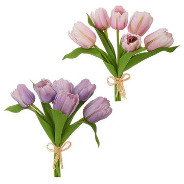 12" Real Touch Tulip Bundle Purple