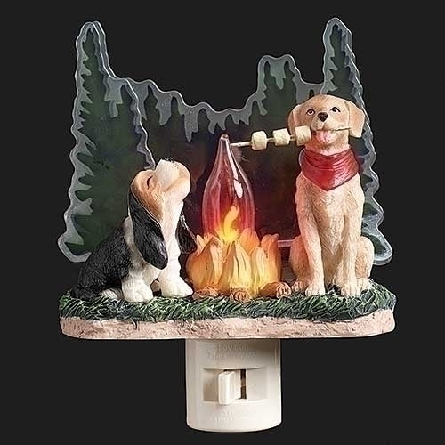 5.25"H CAMPING DOGS NIGHT LIGHT