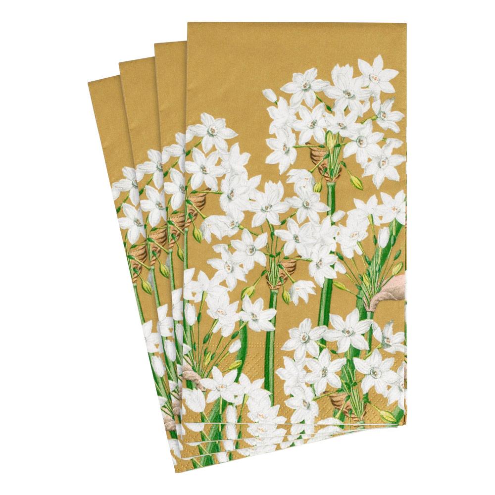 Paperwhites Paper Guest Towel Napkins in Gold