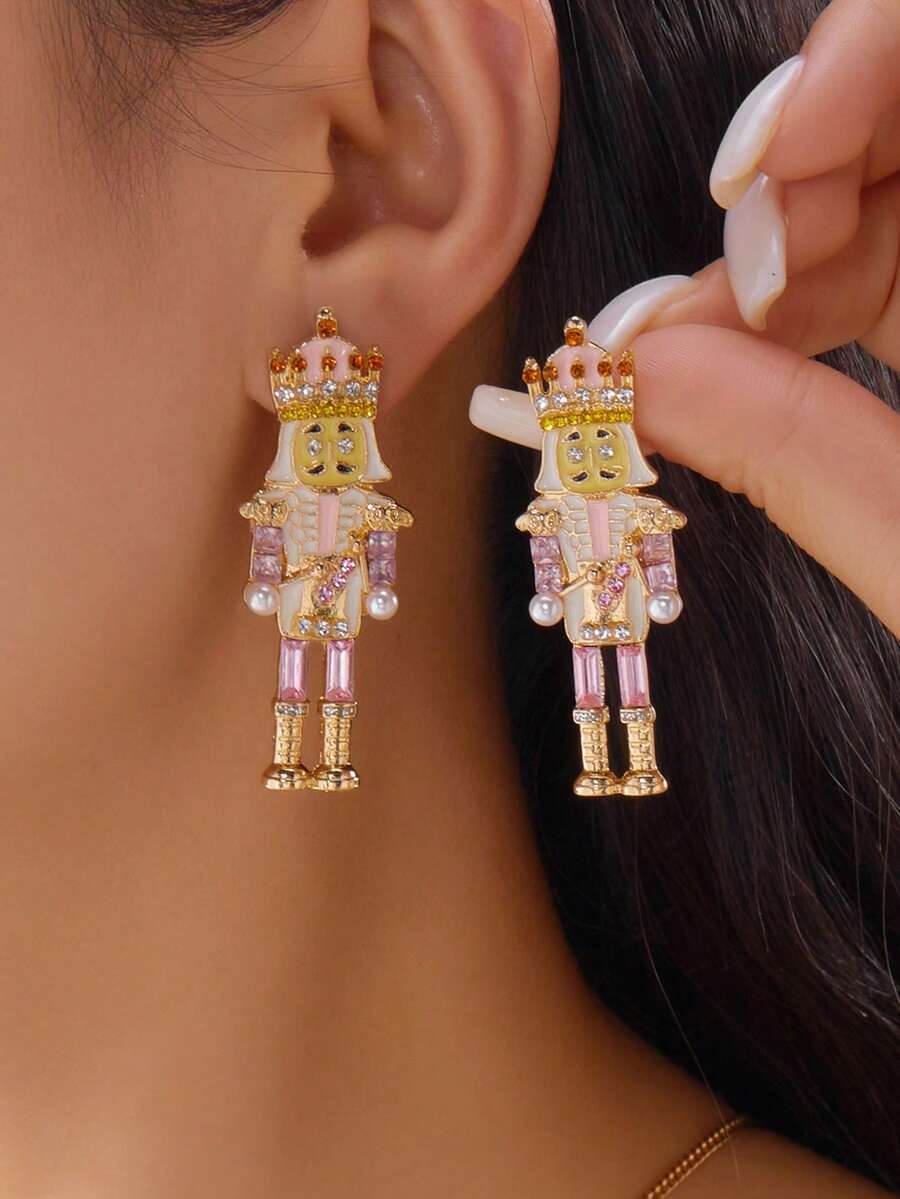 Pink Nutcracker Earrings
