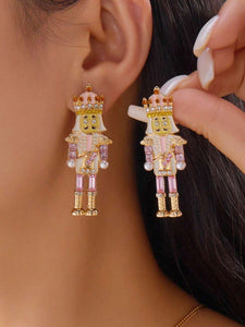 Pink Nutcracker Earrings