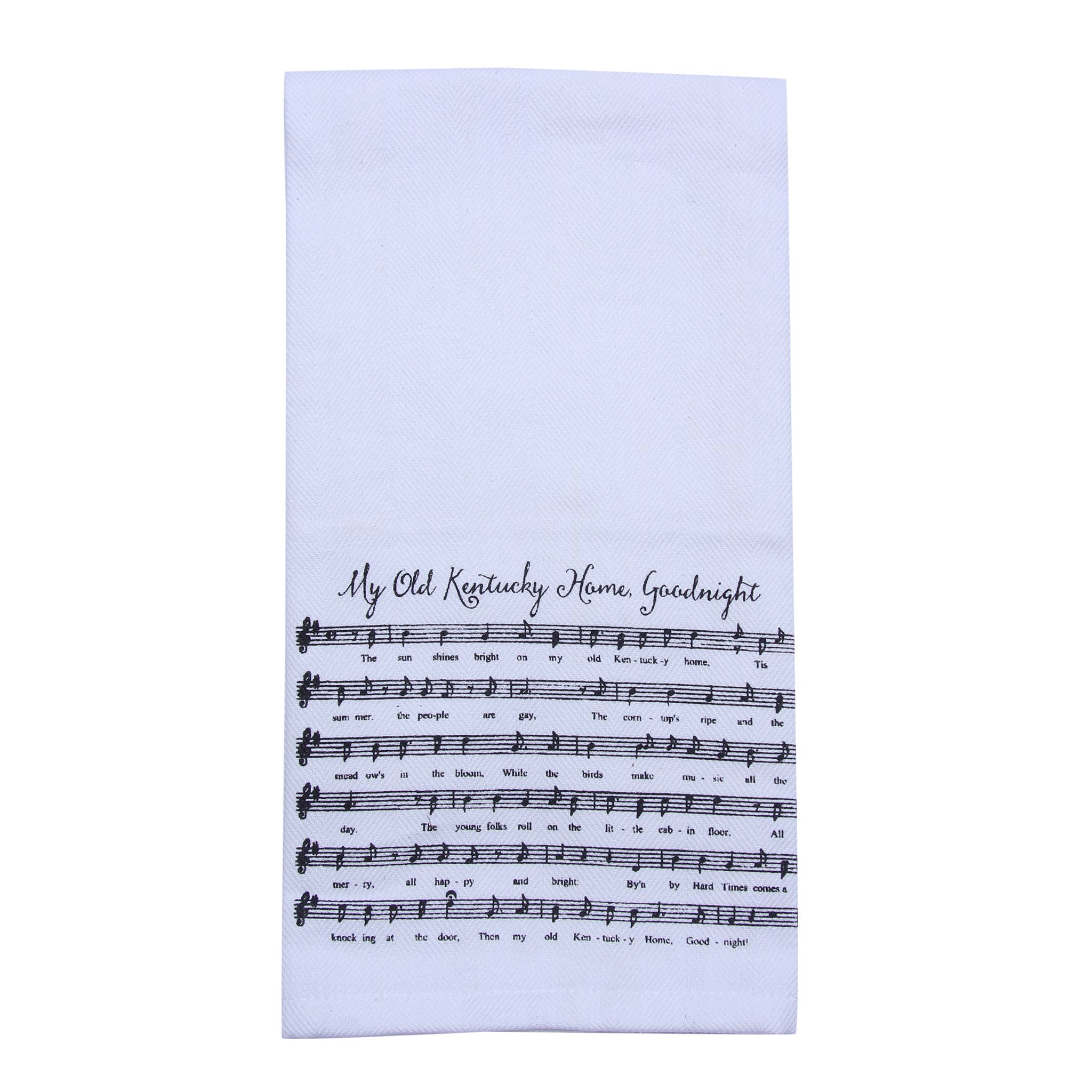 My Old Kentucky Home Song Tea Towel - Alcohol Gift - Bar