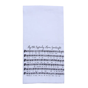 My Old Kentucky Home Song Tea Towel - Alcohol Gift - Bar