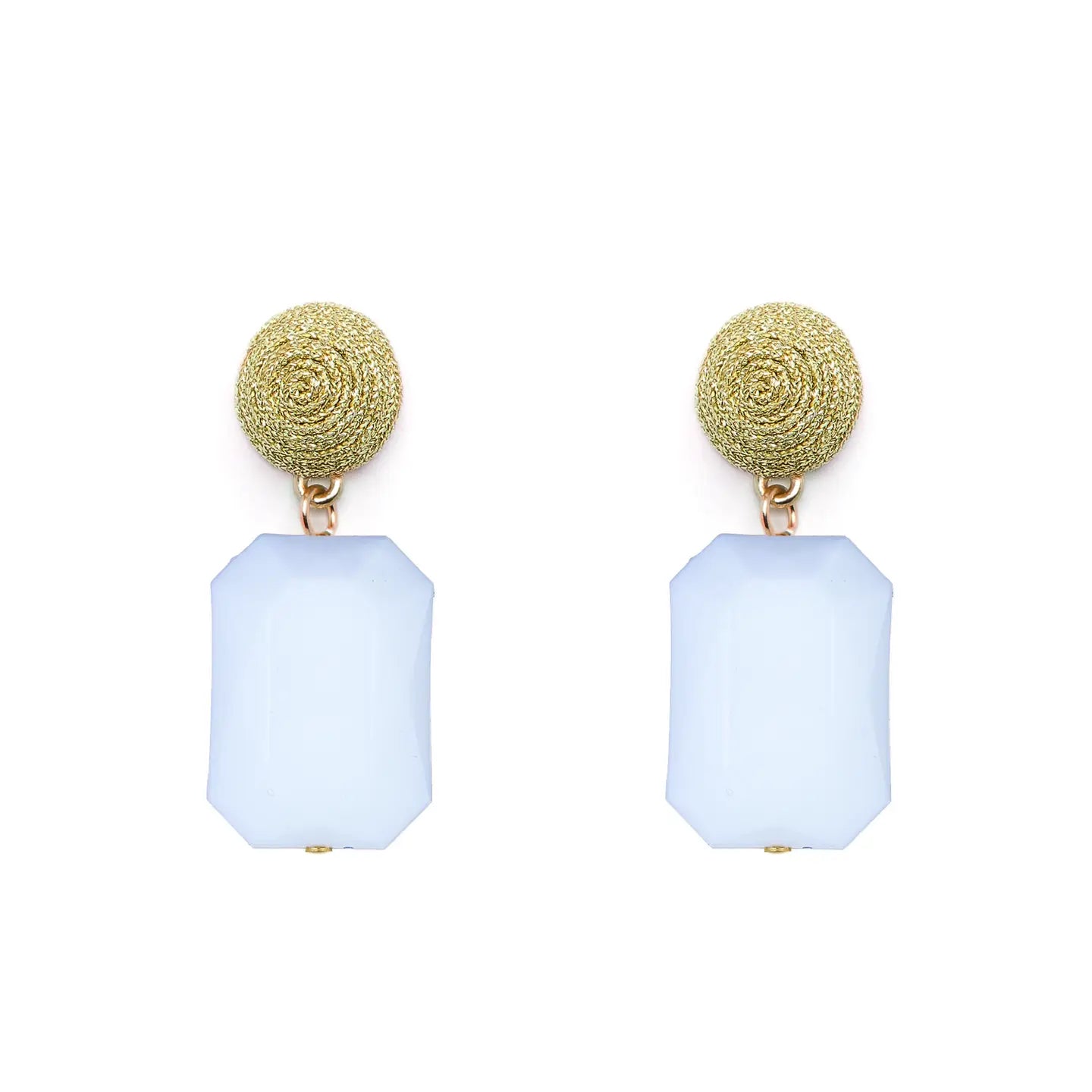 Gem Earrings - Thread-Gold