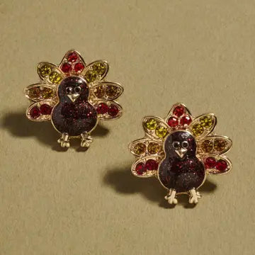 Thanksgiving Turkey Stud Earrings