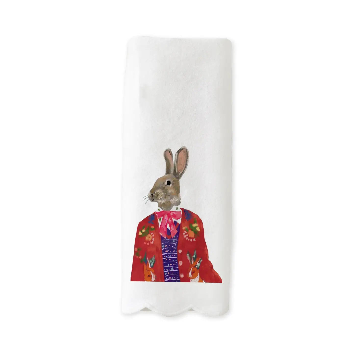 Scallop Tea Towel- Mr. Bunny