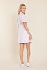Faux Suede Eyelet Sleeve Dress-Shell Pink
