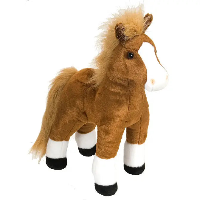 Ck Brown Horse Standing Stuffed Animal 12"