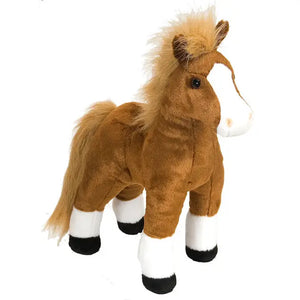 Ck Brown Horse Standing Stuffed Animal 12"