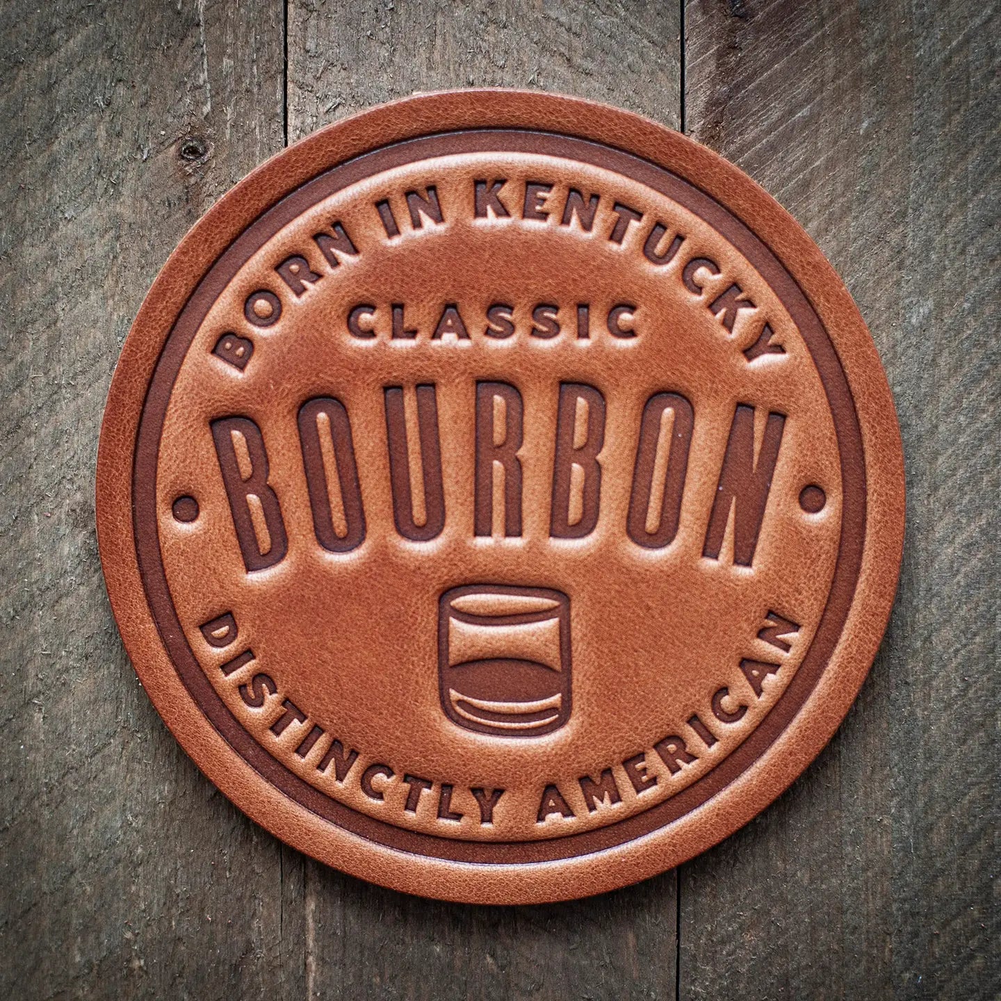 Bourbon Leather Coaster