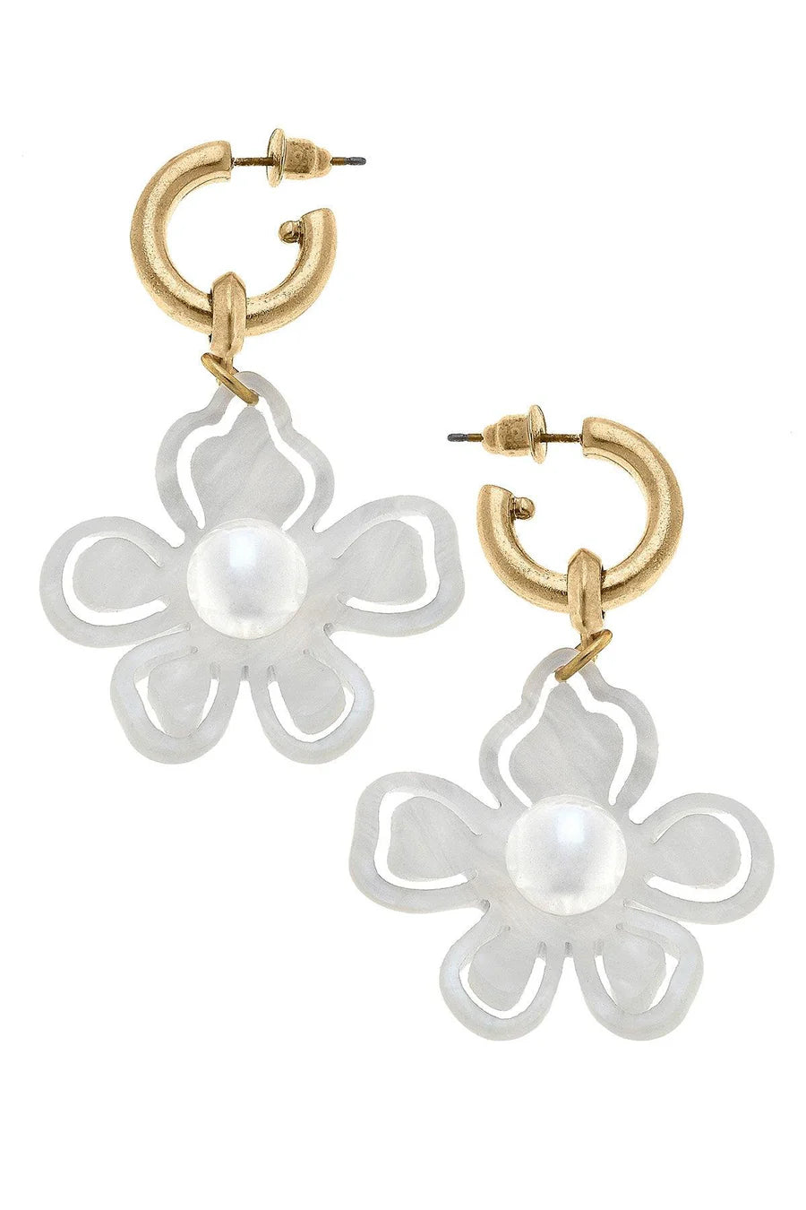 Julia Resin Flower Drop Earrings