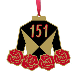 Derby 151 Silk with Roses Wooden Ornament