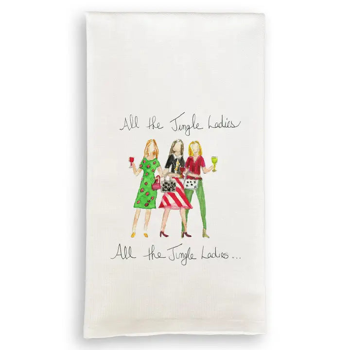 All the Jingle Ladies-Tea Towel