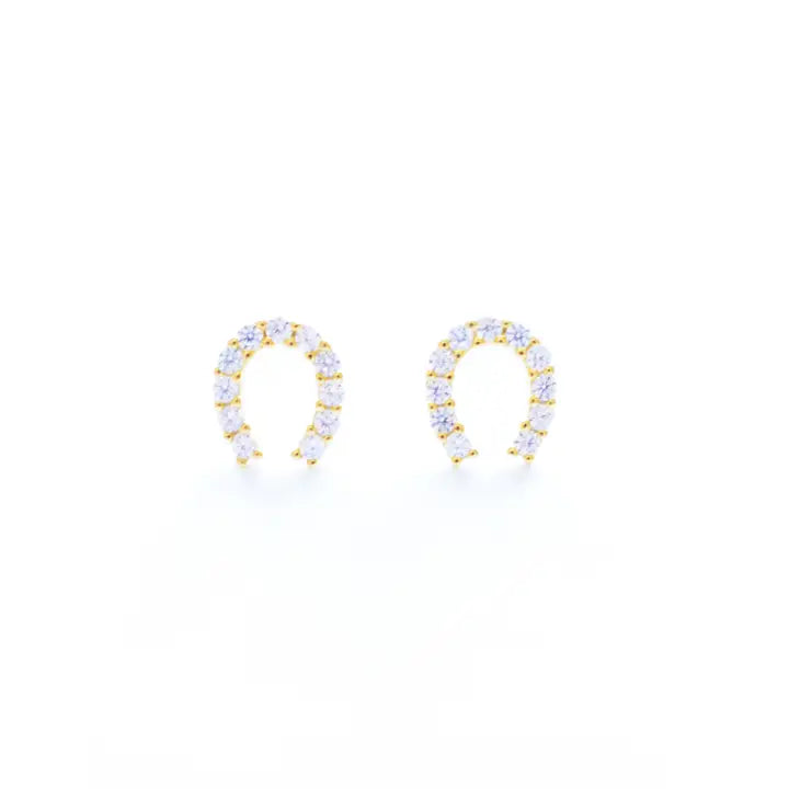 Lexi Diamond Horseshoe Stud Earrings