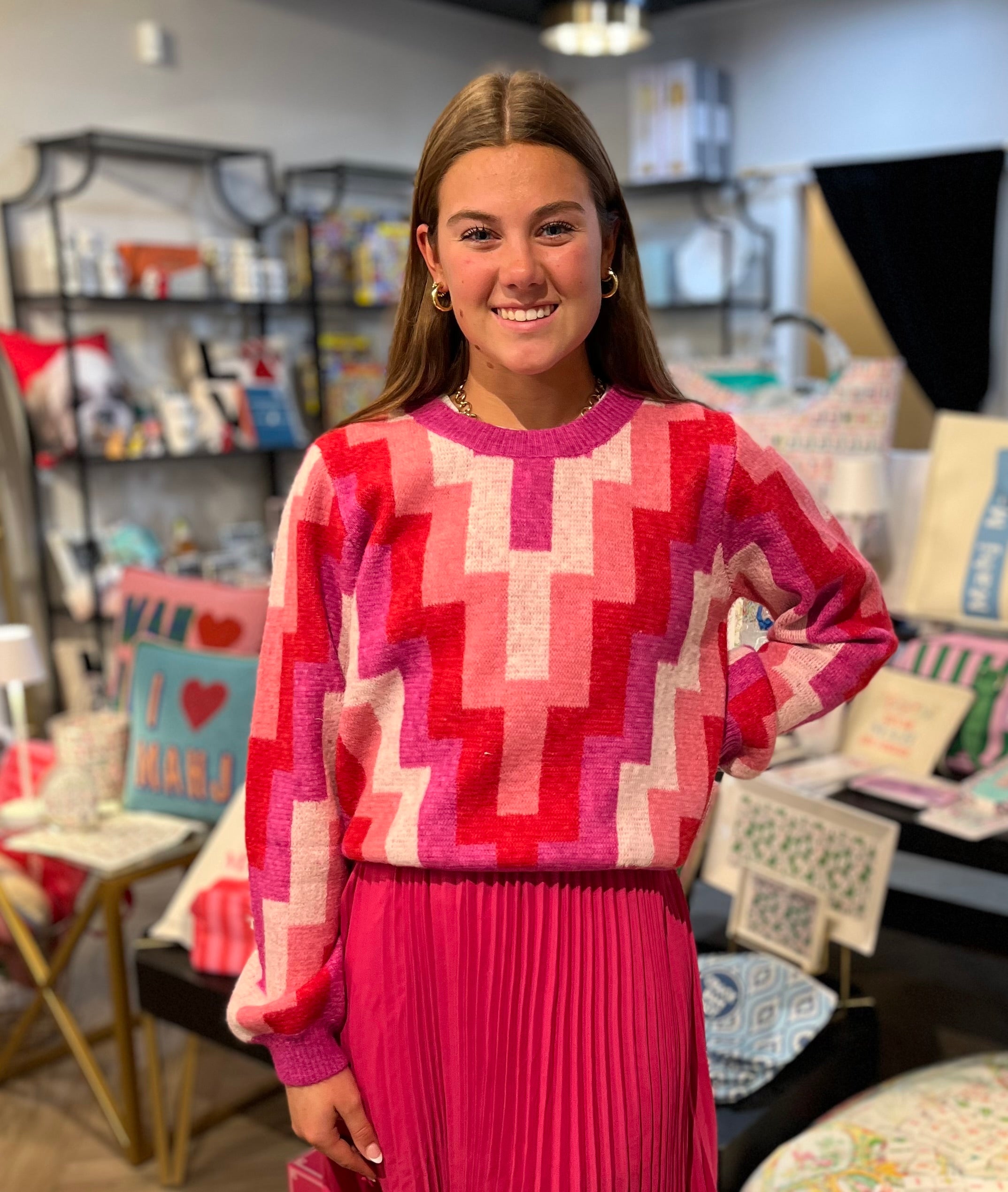 Fuchsia Knitted Sweater