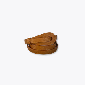 Pampa – Slim Bow Tie Belt-Camel
