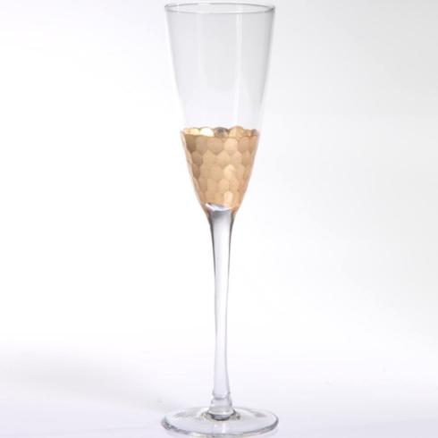 Champagne Flutes with Gold Leaf
