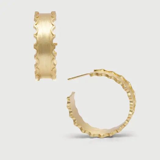 Scalloped Hoop Earrings