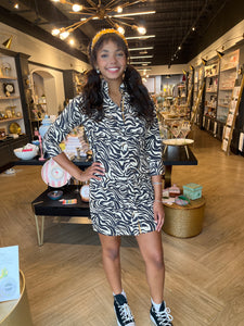 Black and White Zebra Chatham Dress