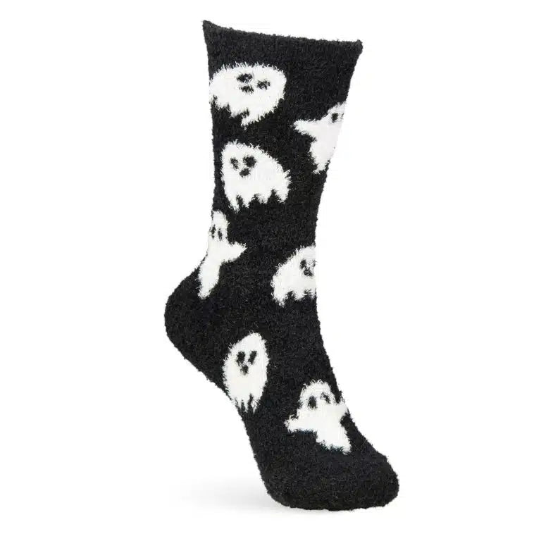 Halloween Fuzzy Socks-Ghost