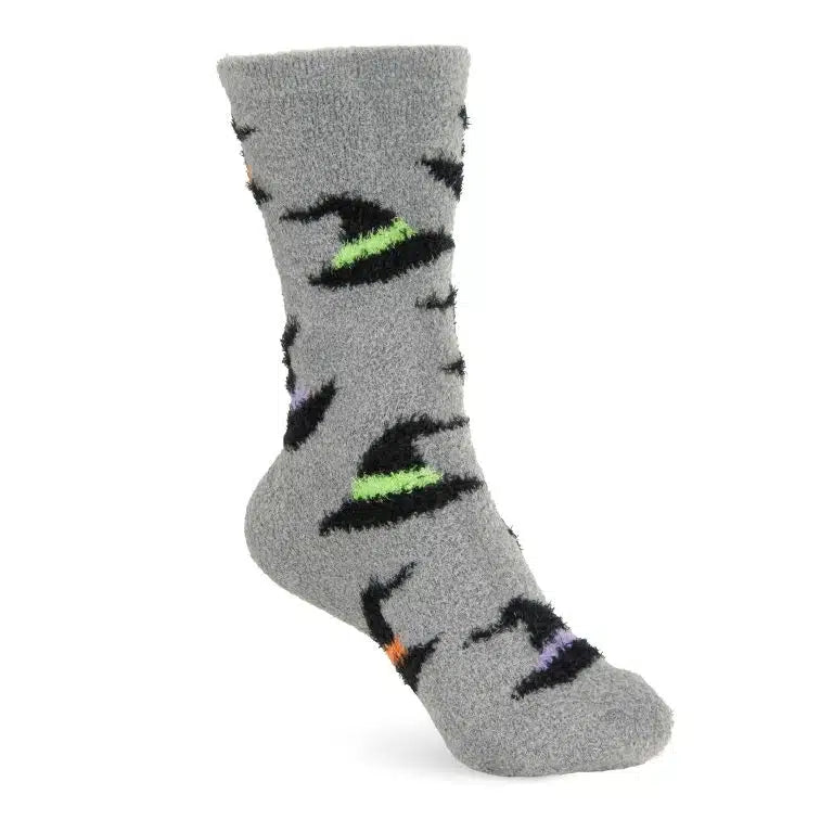 Halloween Fuzzy Socks-Witches Hats