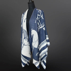 Equestrian Horse Blanket Shawl Wrap Scarf