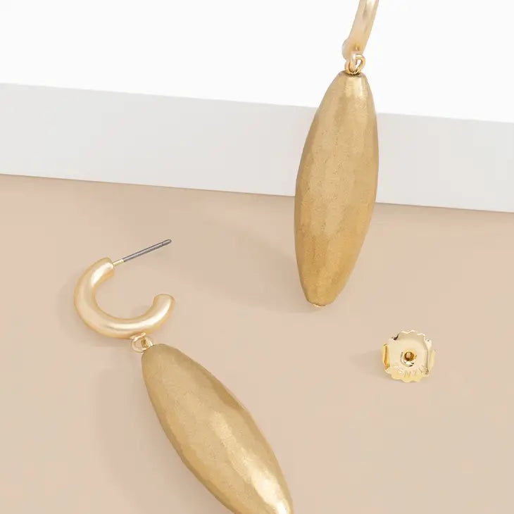 Spindle Drop Earring-Gold