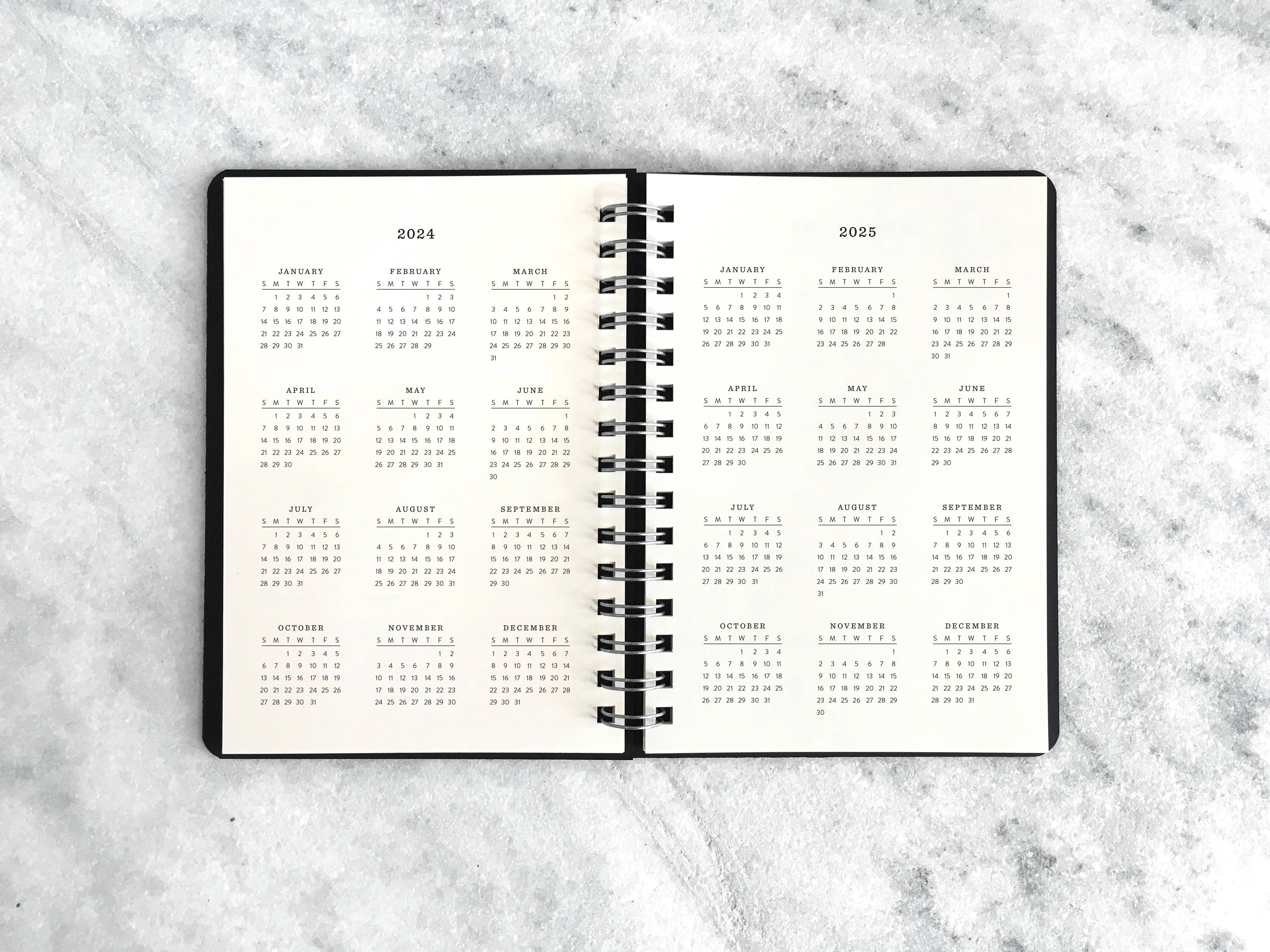 2024-2025 Planner | "24|25" Hard Cover, black cover