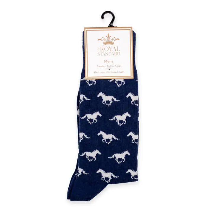 Men's Mustang Socks Navy/White One Size