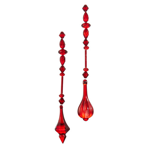 RED JEWEL DROP ORNAMENT