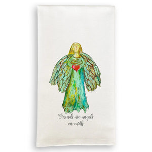 Colorful Angel with Heart - Tea Towel