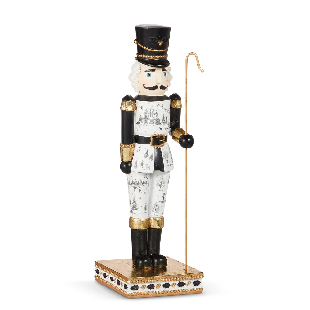 12.5" Black Toile Nutcracker