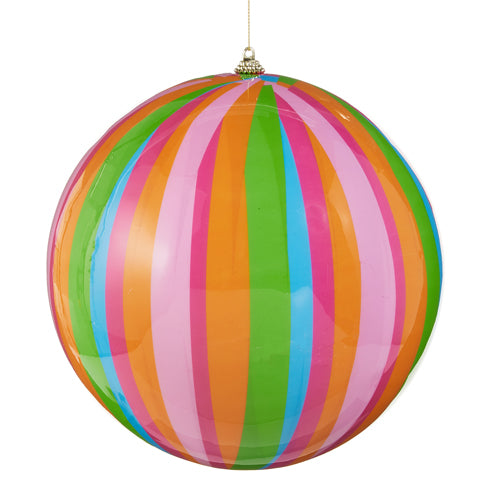 4" STRIPE BALL ORNAMENT