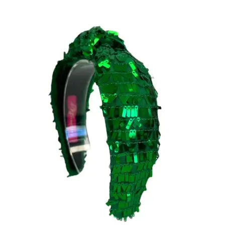 Headband Knot - Sequin Shimmy - Green