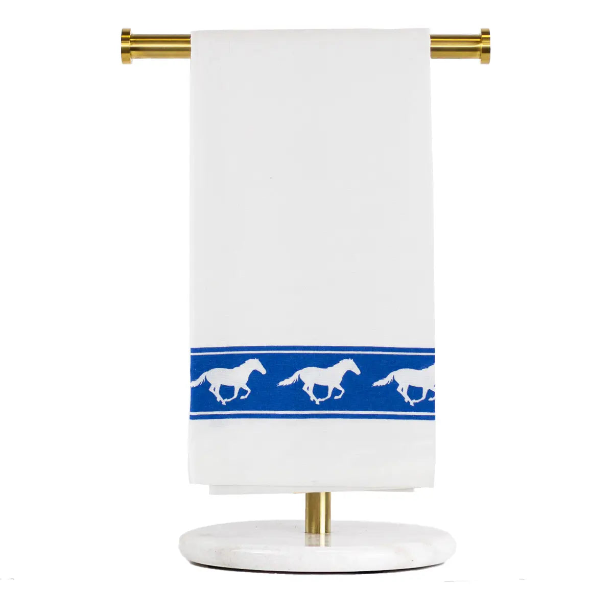 Horse Tea Towel White/Blue