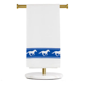 Horse Tea Towel White/Blue