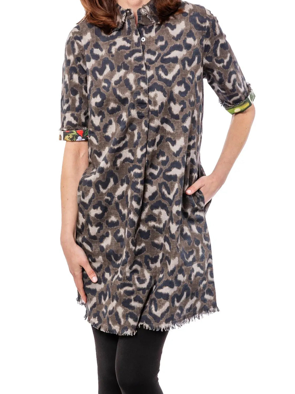 Chatham Dress Leopard Camo Print