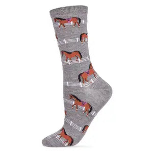Show Pony Bamboo Blend Crew Socks for Women