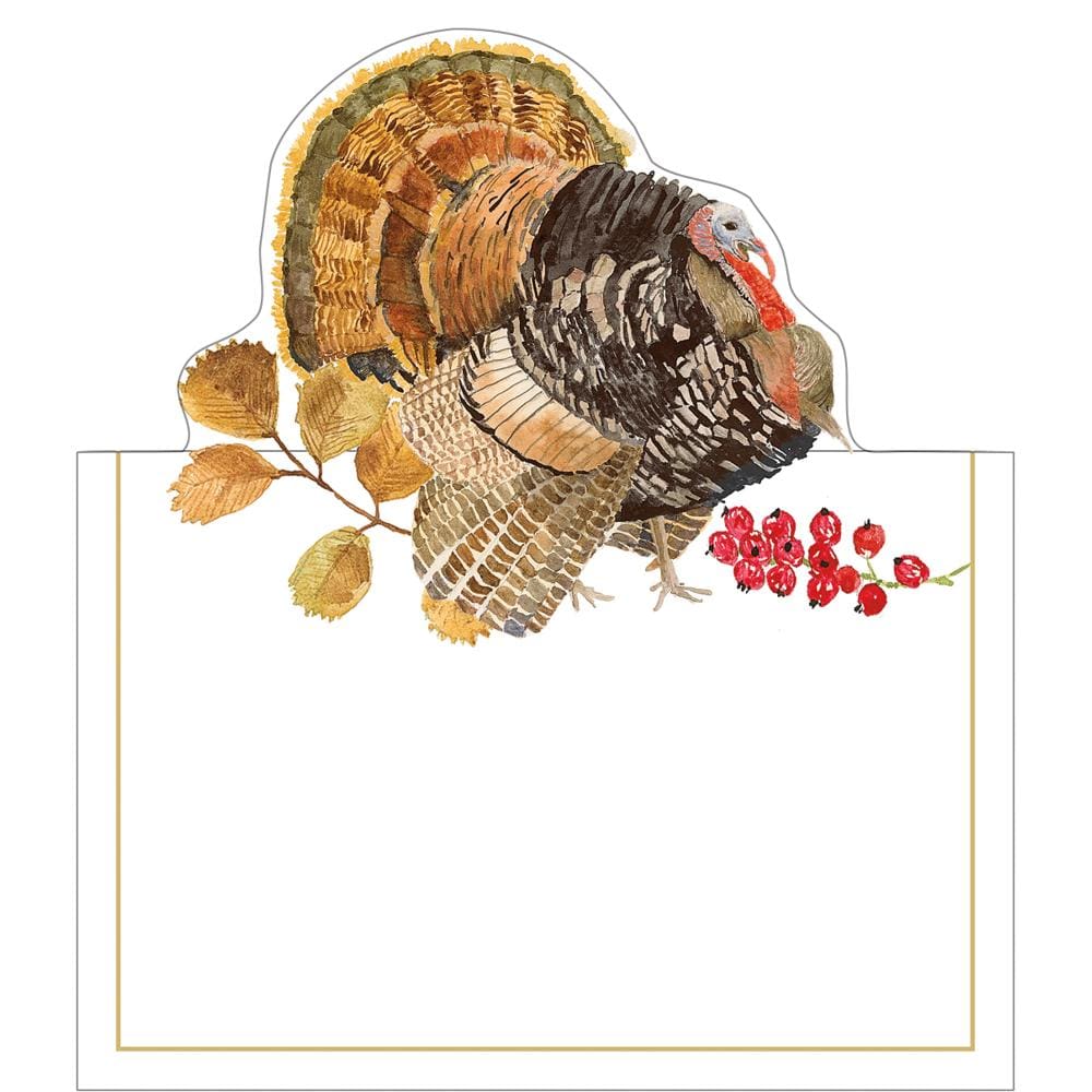 Woodland Turkey Foil Place Card