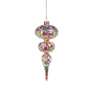 Multicolor Sequin Finial Ornament